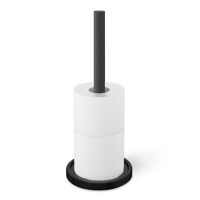 Zack Portarrollos Wc Mimo para 3 Rollos de Papel Higiénico Acero Inoxidable y Plástico 37 cm